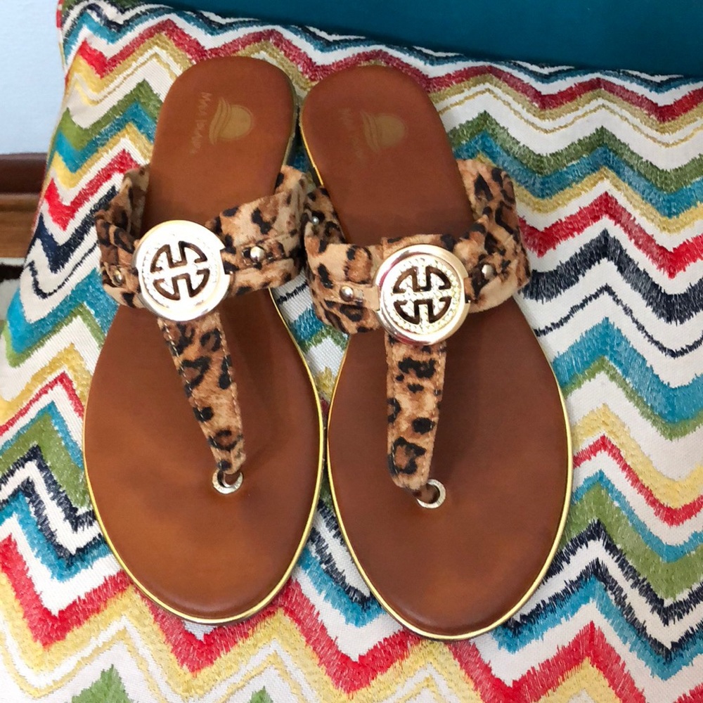Leopard print sandals